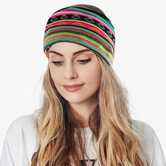 NWOT Buy One Get One Free Headband Soft Wide Stretchy Boho Headband Colorful New - Picture 4 of 4
